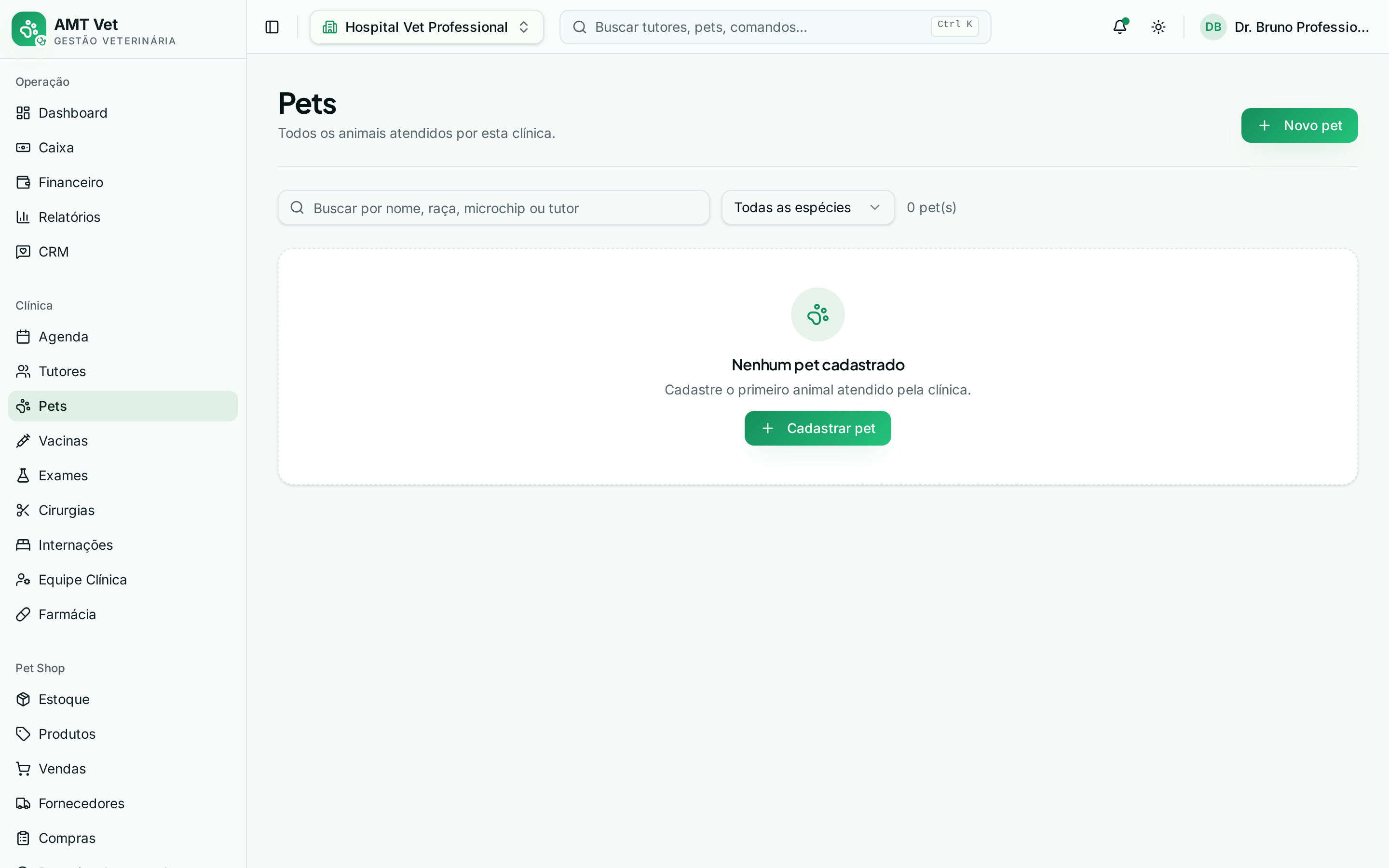 Cadastro de Pets & Tutores